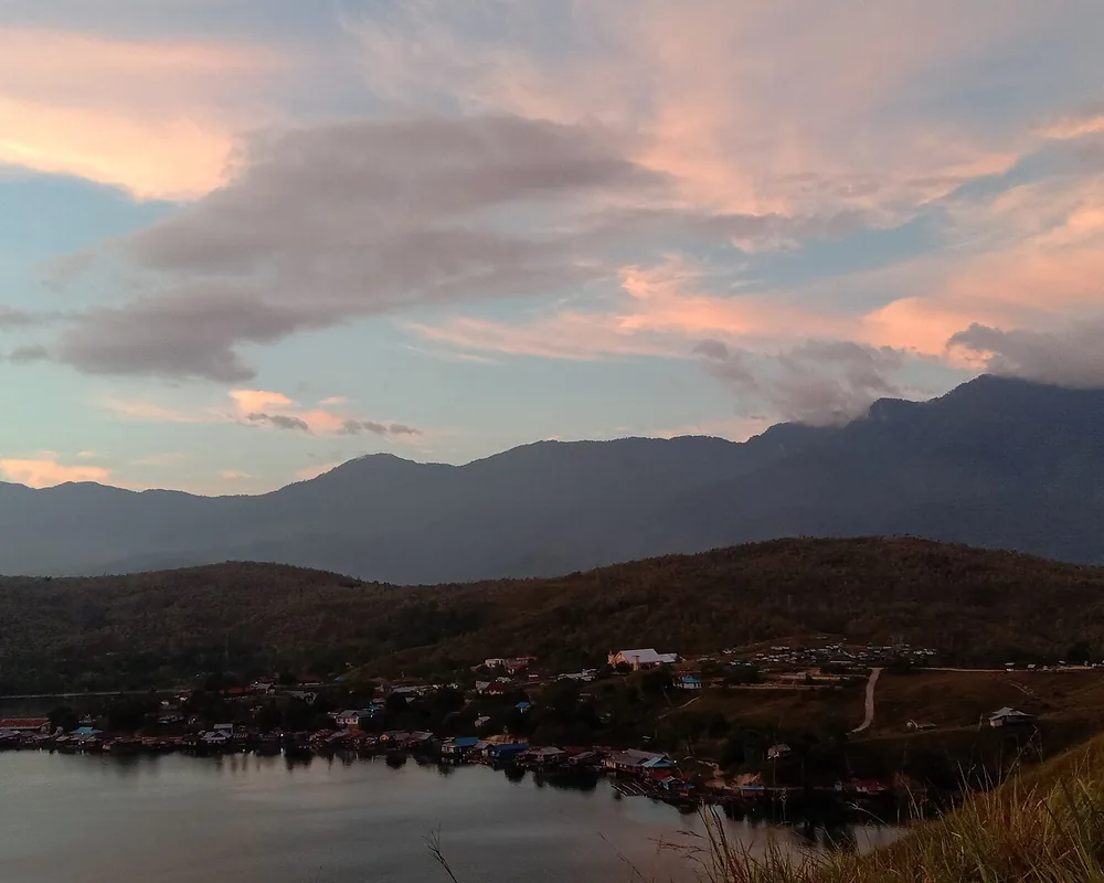 Lake Sentani at dusk, Jayapura gateway